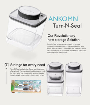 ANKOMN Turn-N-Seal Vacuum Container 1.2L - Soon Specialty Coffee - Malaysia First Direct Fire Coffee Roaster